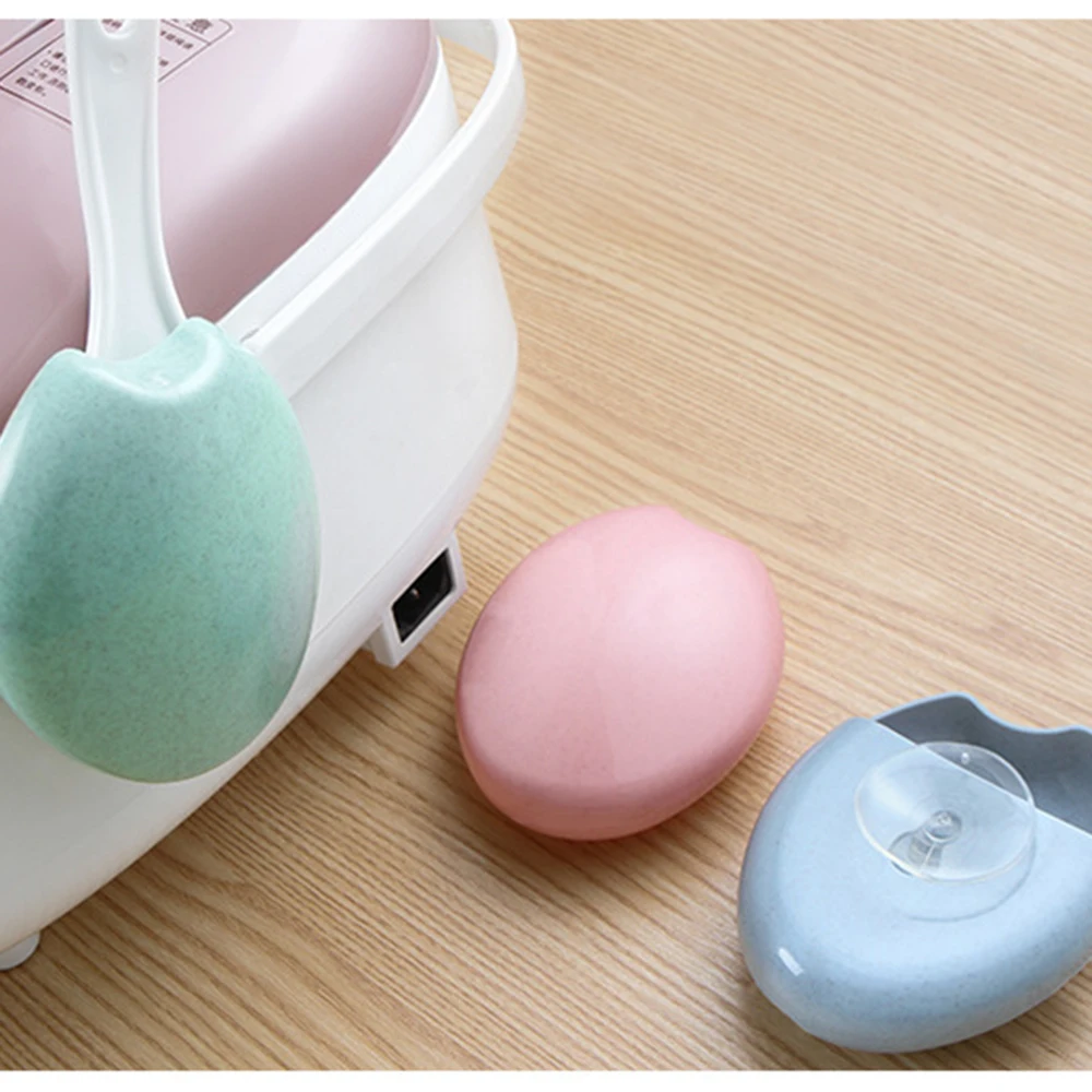 New Rice Spoon Storage Suction Rack Wall-mounted Free Punch Cooker Box Case Cup Kitchen Supply | Дом и сад