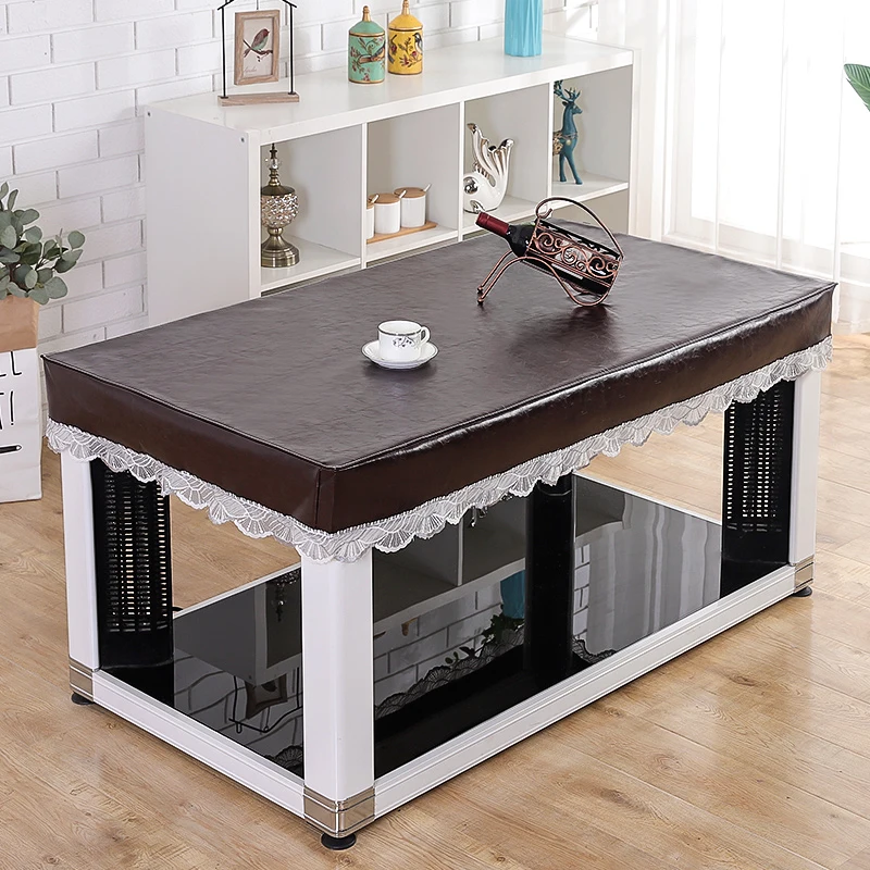 

Протектор для стола из искусственной кожи, водонепроницаемый, маслостойкий, пыленепроницаемый, кожаная скатерть, украшение для стола на за...