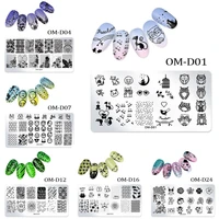 yft nail art stamping plate flower leaf geometry stamp template nail image plate stencil diy printing stainless steel tools