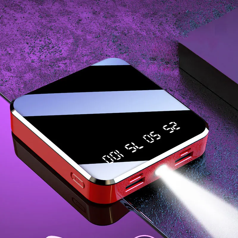 Power Bank 5000mah Mini Portable Outdoor USB Phone Charger Digital Display External Battery Flashlight Free Shipping for Xiaomi | Мобильные