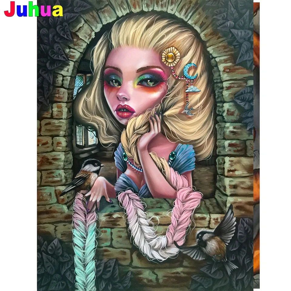 

Fantasy princess anime Mermaid mosaic fairy 5D DIY Diamond painting Cartoon girl Full drill Diamond embroidery kids room decor