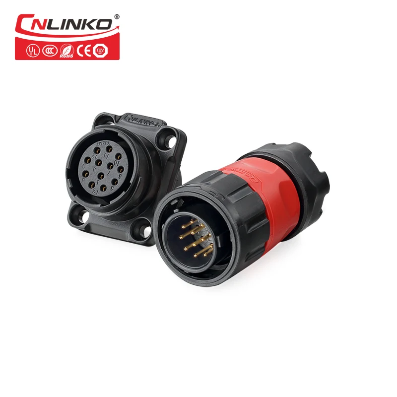 Cnlinko YM20 12 контактов водонепроницаемая розетка Соединительный сигнал IP67 5A M20 DC