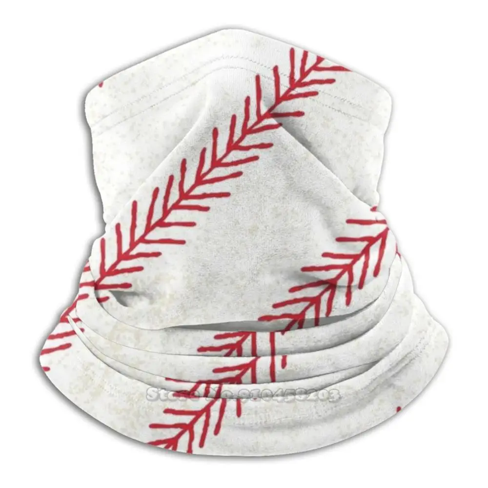 

2 Scarf Bandana Headband Outdoor Climbing Warmer Face Mask Baseball Red White Texture Pattern