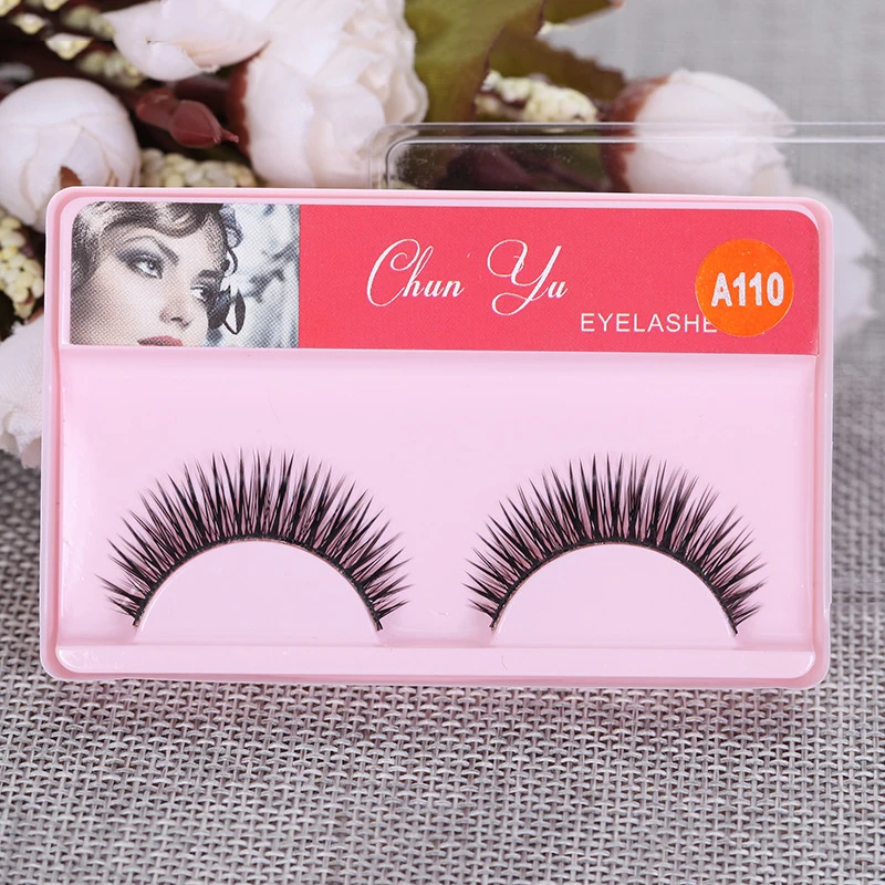 1pair 3D Mink Fiber False Eyelashes Fake Lashes Natural Long Thick Curling Wispy Makeup Beauty Extension Tools | Красота и здоровье