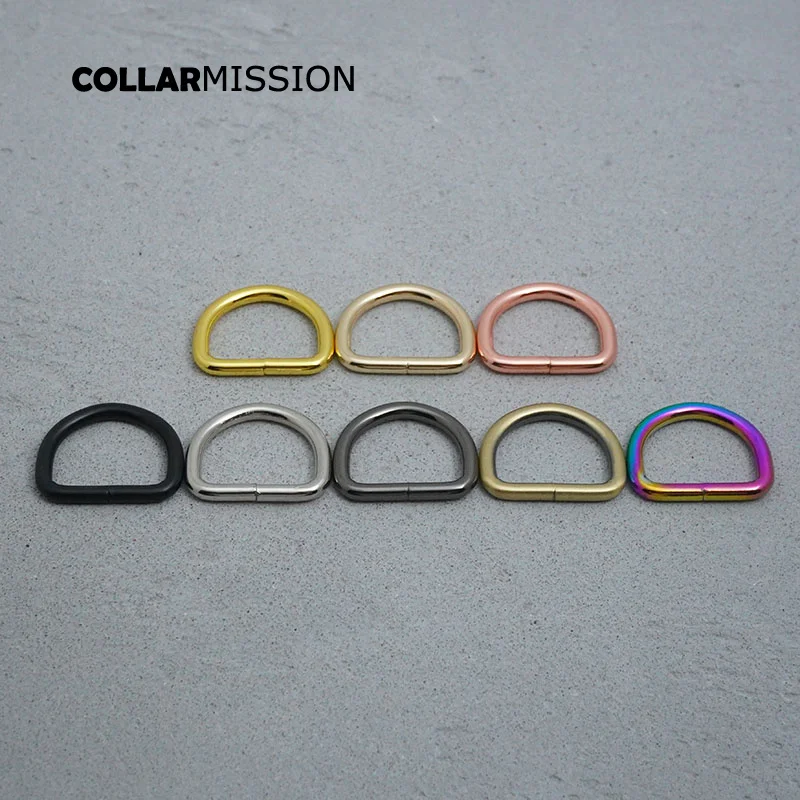 

20pcs/lot Nickel plated D-Rings 25mm webbing strapping bags garment accessory retailing non welded metal flat Dee ring 8 kinds