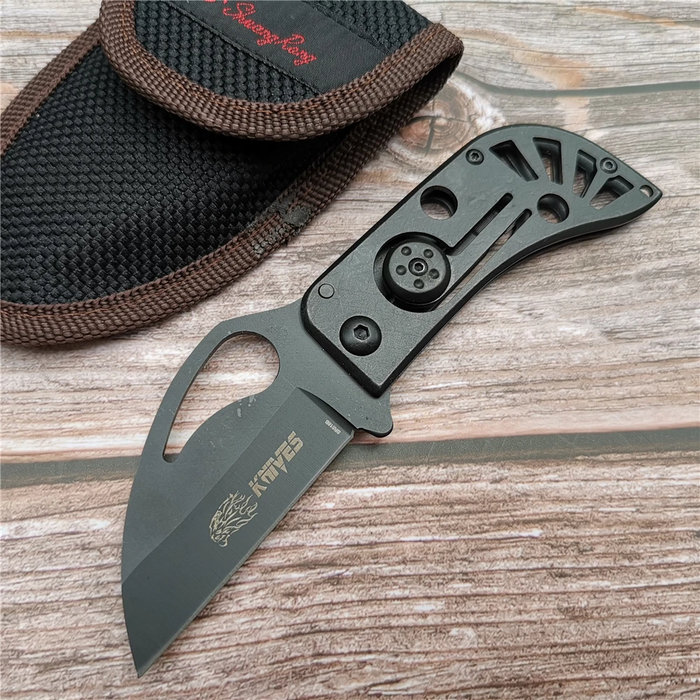 SR 5CR13 черный складной мини нож из нержавеющей стали для самообороны инструмент