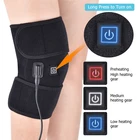 Коленный сустав Массажер для физиотерапии с автоматическим подогревом, поддерживающие накладки Регулируемый турмалиновый, самонагревающийся Магнитный бандаж на коленный сустав