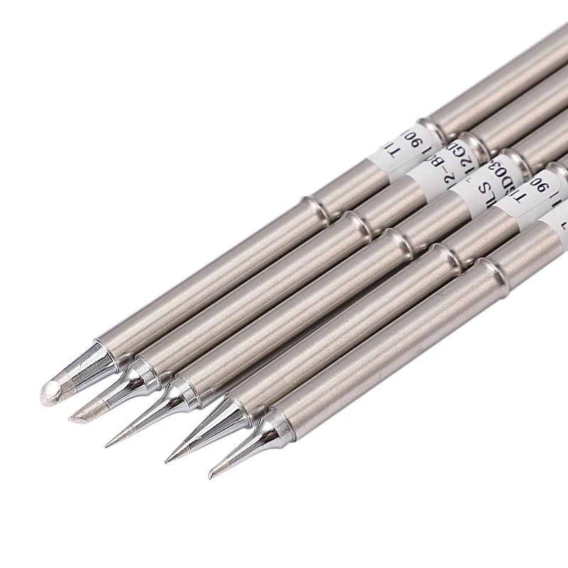 

5Pcs/Lot Series Soldering Iron Tips for HAKKO T12 Handle DIY Kits LED Vibration Switch Temperature Controller FX951 FX-952