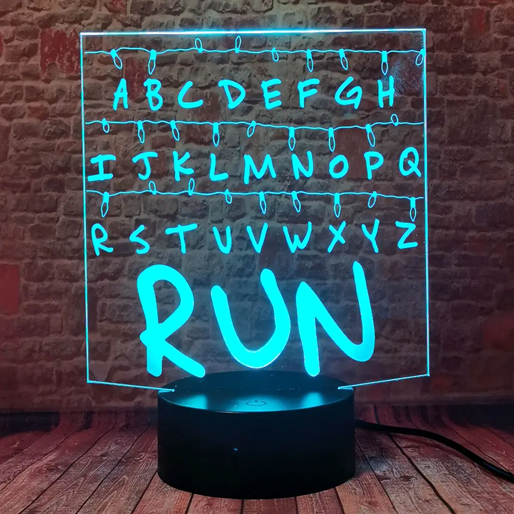 

Забавный 3D иллюзия светодиодный ночник красочный мигающий ночник очень странные дела 11 Фигурки игрушки для мальчиков