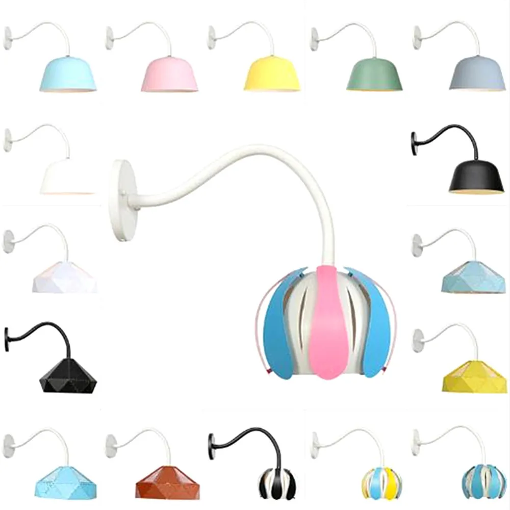 Американский Железный настенный светильник простой ретро креативный