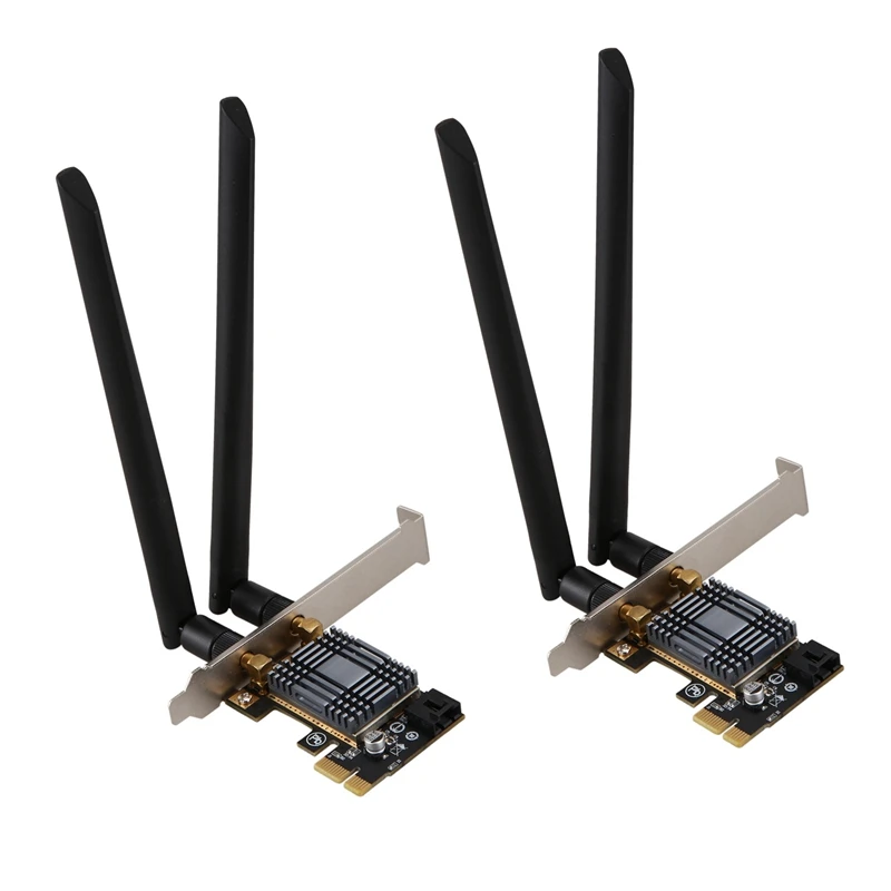 

2 шт., Двухдиапазонная PCIE Wi-Fi сетевая карта с Bluetooth 2,4