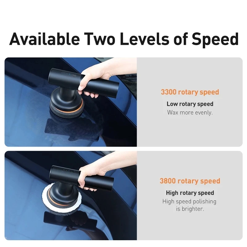 

YOUPIN Baseus Wireless Polisher Portable Car Electric Polishing Machine Adjustable Speed Auto Waxing Tools 3800 rpm Waxer