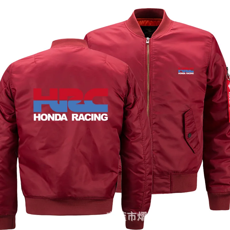 

2020 NEW Mens Warm HRC Slim Fit Fly Pilot jacket Car Logo Print Sweatshirt Hip Hop Male Clothing jacket