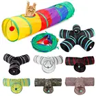 Туннель складной для домашних питомцев, кролик-котенок с 235 отверстиями, подвесная игрушка с мячиком для использования в помещении и на улице, игрушка для тренировки, игровой туннель, товары для кошек