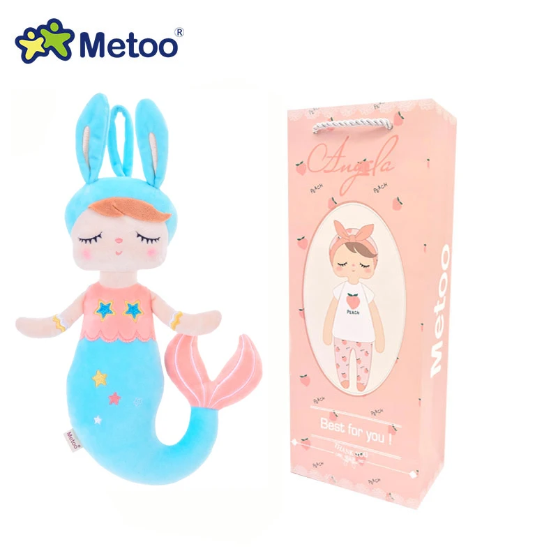 1624-1-3box В коробке Metoo Кукла Kawaii плюшевая Мягкая Плюшевая Игрушка Животные детские игрушки для девочек и мальчиков на день рождения Рождество Кролик Анжела - Цвет: 1624-1-3box