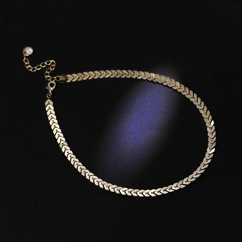 

YUN RUO Sexy Leaves Choker Necklace Fashion Rose Gold Color Titanium Steel Jewelry Woman Christmas Gift Never Fade Drop Shipping