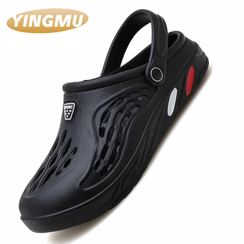 

Men Dropshipping Sandals Summer Shoes Big Size 36-49 Fang Man Hoof Thong of Man Stamp Clogs Men Shoe Garden Black Beach Slippers