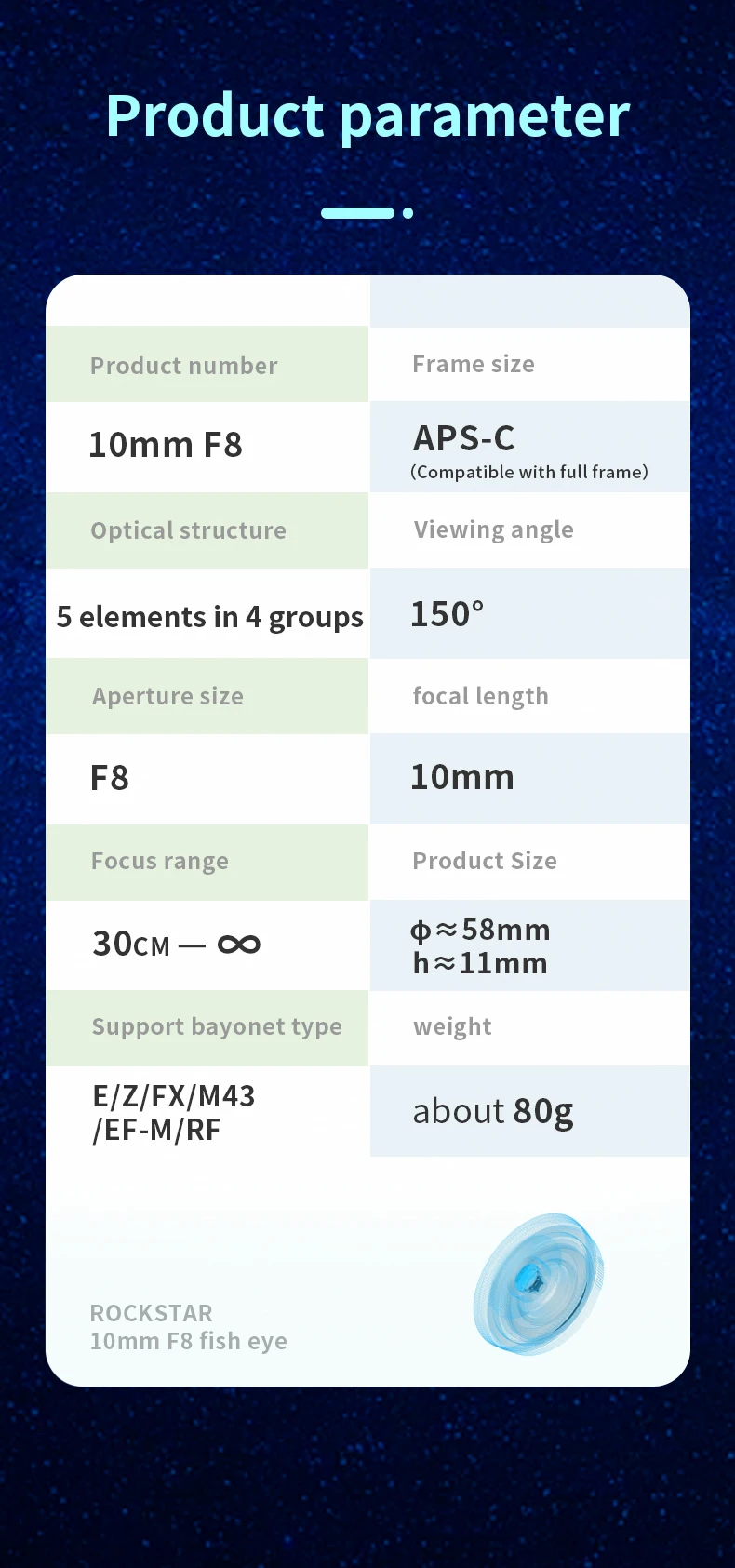Ультратонкий Набор для профессиональной студийной фотосъемки Rockstar 10 мм F8 с