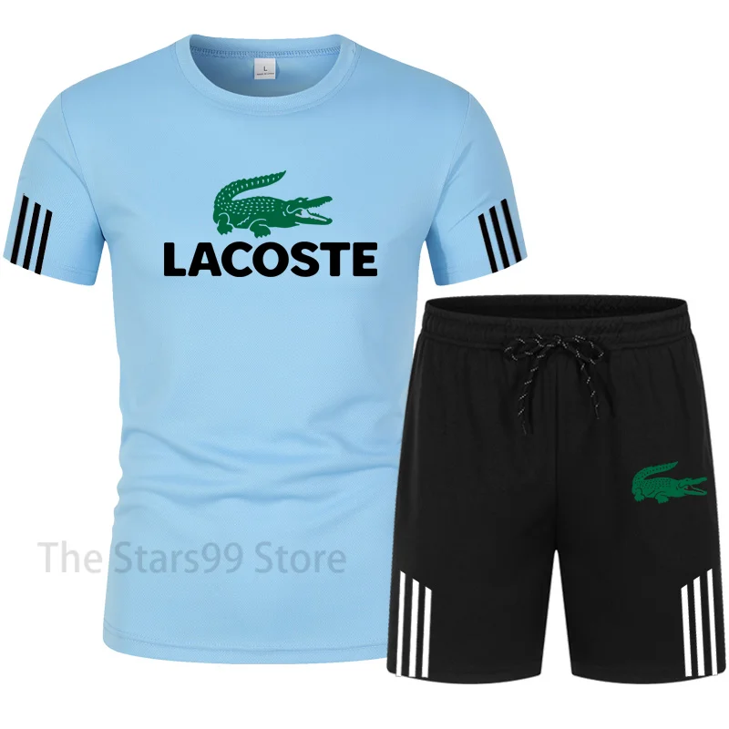 

Men's Summer Sportswear, Sportswear, Two-Piece Brand T-shirt Shorts, Men's Sports Pants, Husband Sportswear
