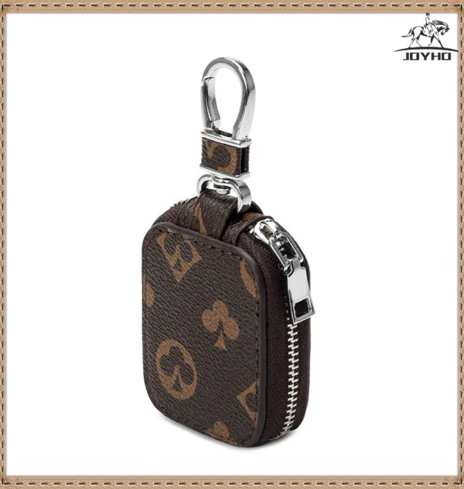 

Кожаные Кошельки для автомобильных ключей для мужчин и женщин, клетчатый держатель для ключей на молнии, органайзер для ключей, чехол, держа...