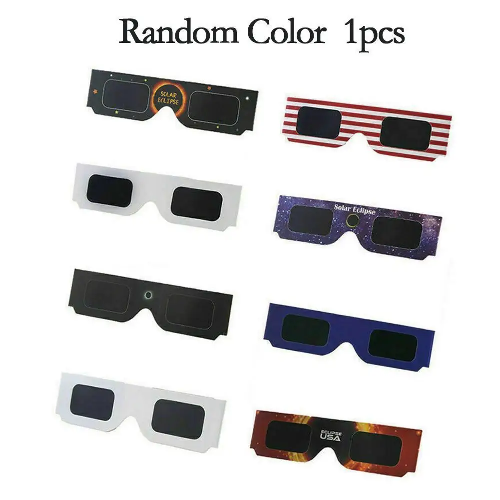 

1pcs Paper Solar Eclipse Glasses Total Observation Outdoor Anti-uv Random Eclipse Glasses Eclipse Color Solar Solar Glasses B3M0