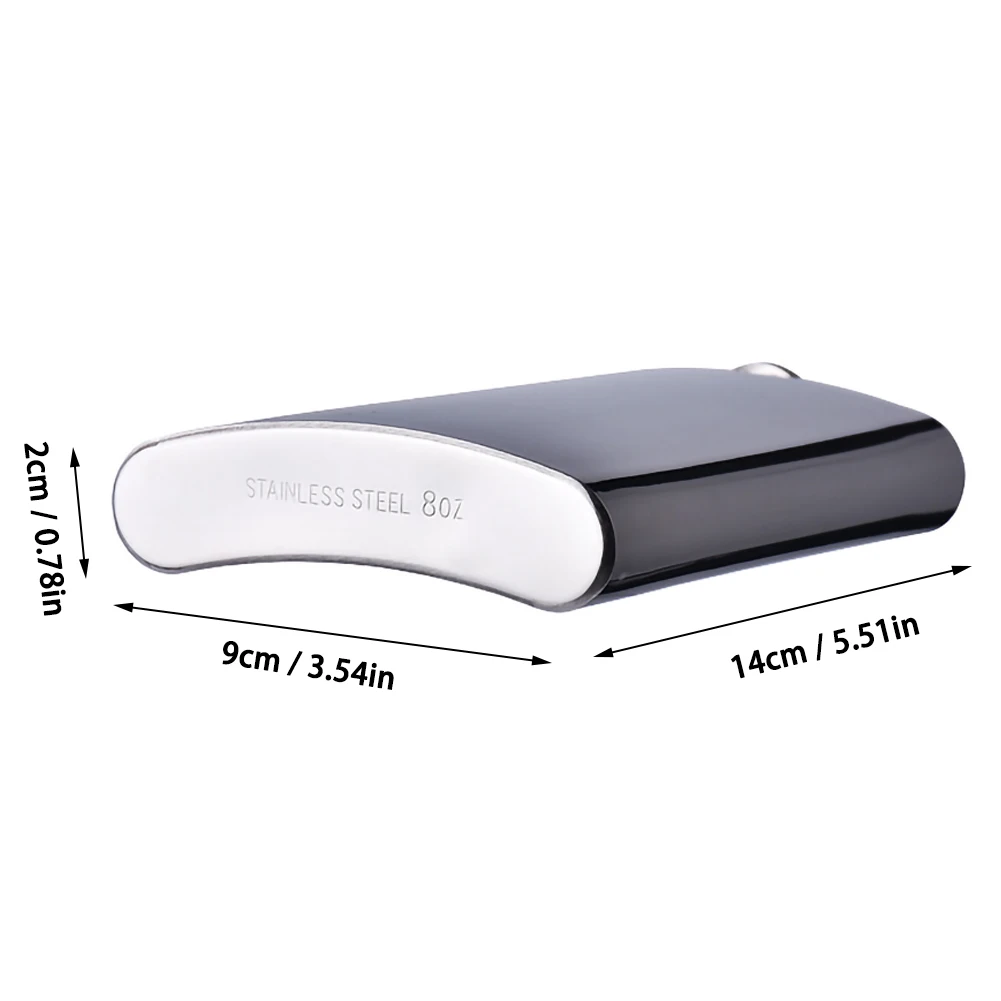 Flask Alcohol 8oz Hip Liquor Silver Whiskey Large Capacity For Travel Fishing Camping and Climbing（Stainless Steel） | Дом и сад