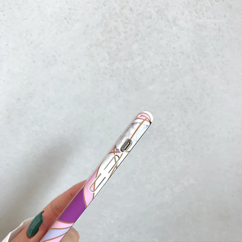 Японский ретро чехол для телефона с геометрическим мраморным рисунком iphone 8 7 6s plus