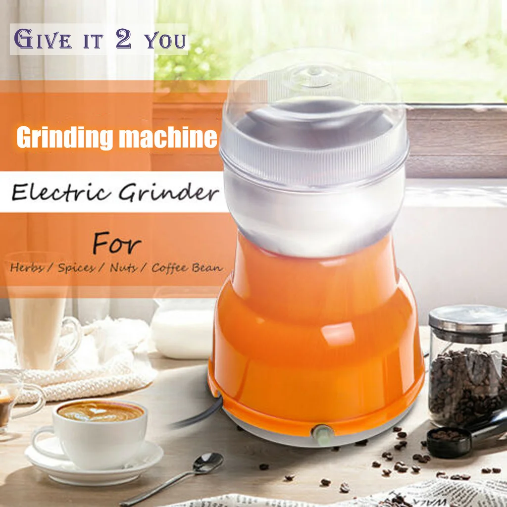 

Electric Coffee Grinder Blade Grinding Bean-spices Nut Machine Coffee Mill Machine Flat Burrs Grinding Grinders EU Plug #4