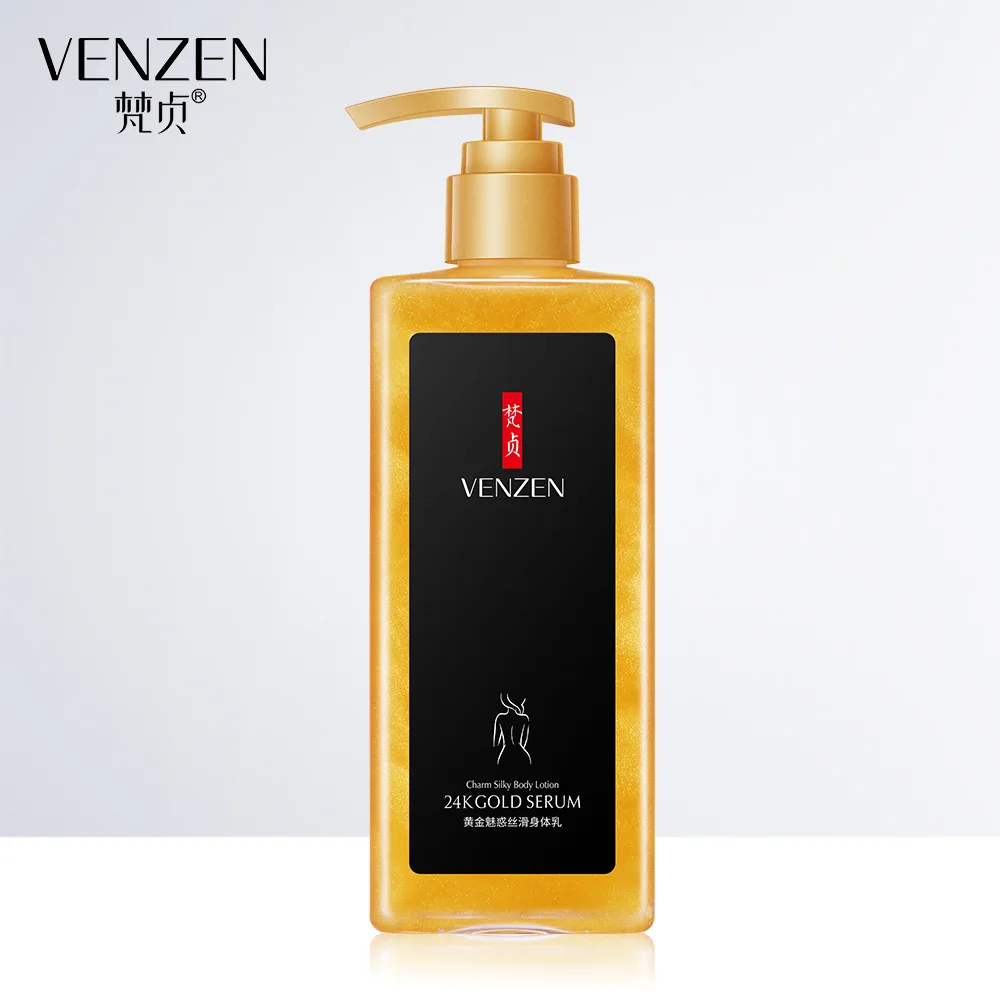 

Шелковистый лосьон для тела VENZEN Gold Charm с 24-каратным золотом, увлажняющий, нежный, гладкий, нежный и чистый увлажняющий