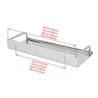 Полка для кухни и ванной из нержавеющей стали, настенный стеллаж для хранения, однослойный