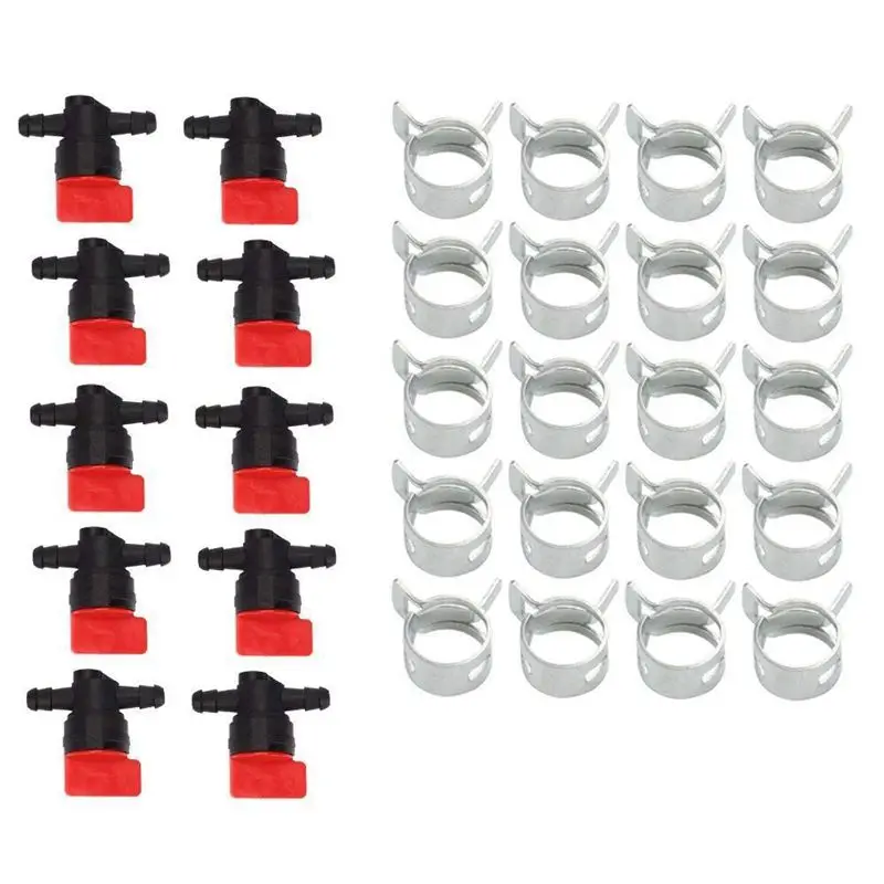 (Упаковка 10) 1/4 дюйма встроенный запорный клапан отключения топлива ДЛЯ Briggs &amp