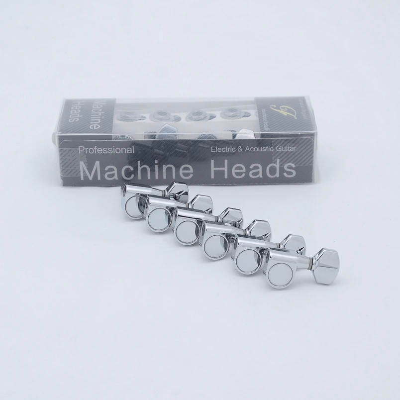 1 Set 6 ln-line No Screws Guitar Machine Heads Tuners Made By PW
