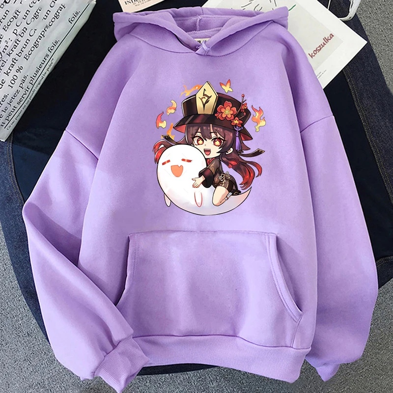 

Genshin Impact Hoodie Men Women Unisex Hu Tao Pullover Anime Print Clothes Spring Harajuku Top