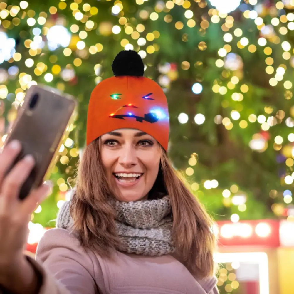 Светодиодная шапка для Хэллоуина светильник заная светящаяся шапочка новинка