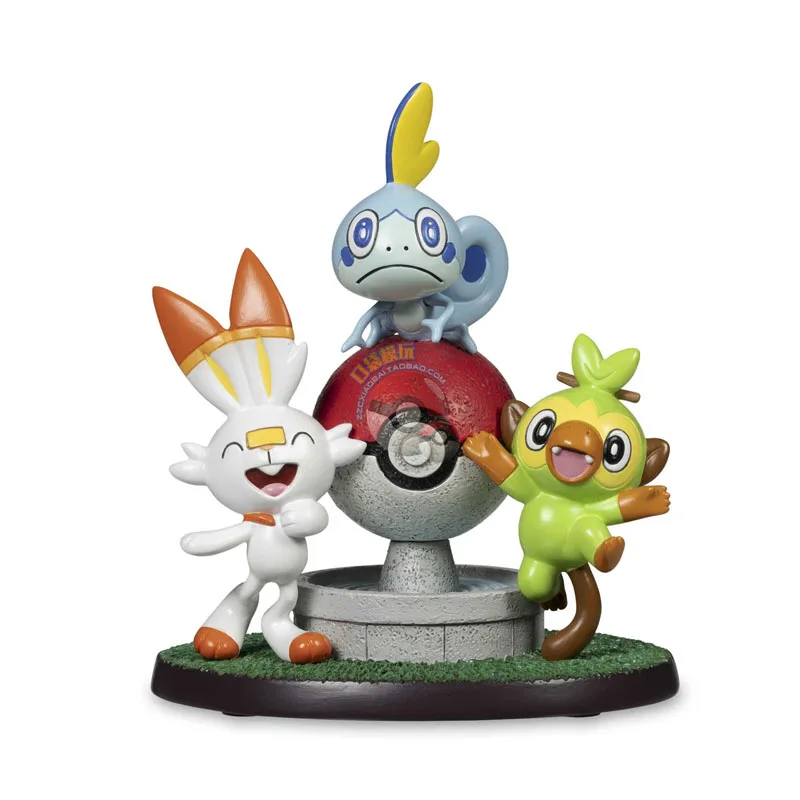 

TAKARA TOMY Pokemon Scorbunny Sobble Grookey Action Figure Mode Toy Collection Anime Pocket Monsters Doll Elf Ornament