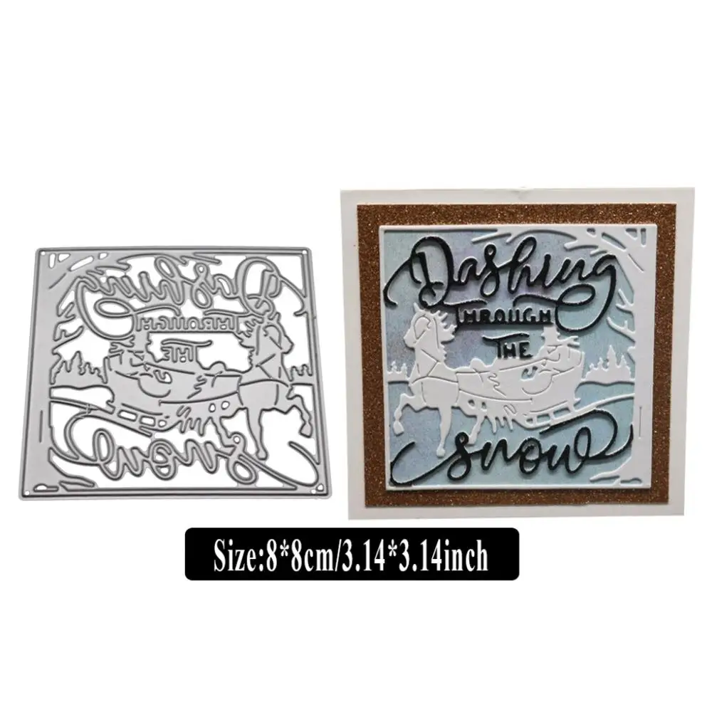 Рождественские высечки для изготовления открыток металла URYKE аксессуары