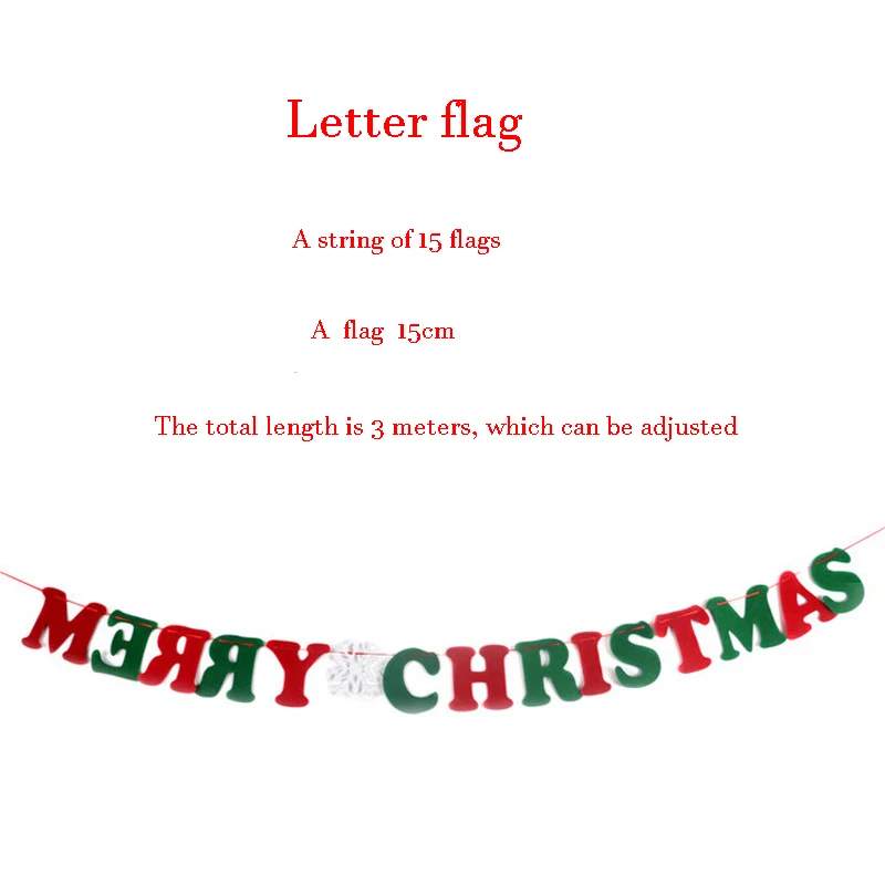 Рождественские украшения в виде флага Санта клаусы лося звезды носки на