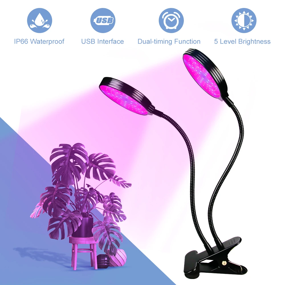 Фитолампа светодиодсветодиодный полного спектра с USB лампа для выращивания