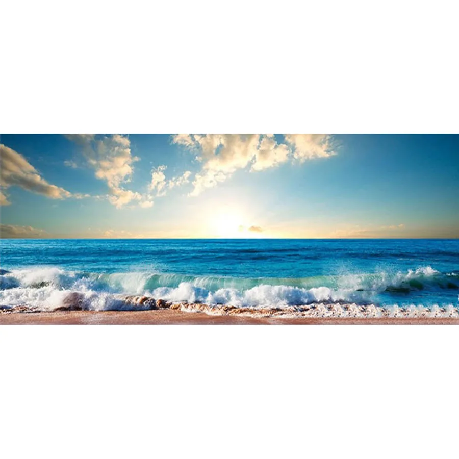 

New hot sale 5D DIY AB diamond painting seaside sunrise square diamond embroidery cross stitch kit mosaic home decoration