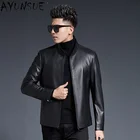 Куртка AYUNSUE мужская из натуральной овечьей кожи, мотоциклетный пиджак, Повседневная Уличная одежда, SQQ299