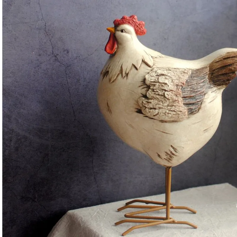 

Courtyard Ornaments French Country Style Rural Style Chicken Home Garden Resin Landscaping Decoration