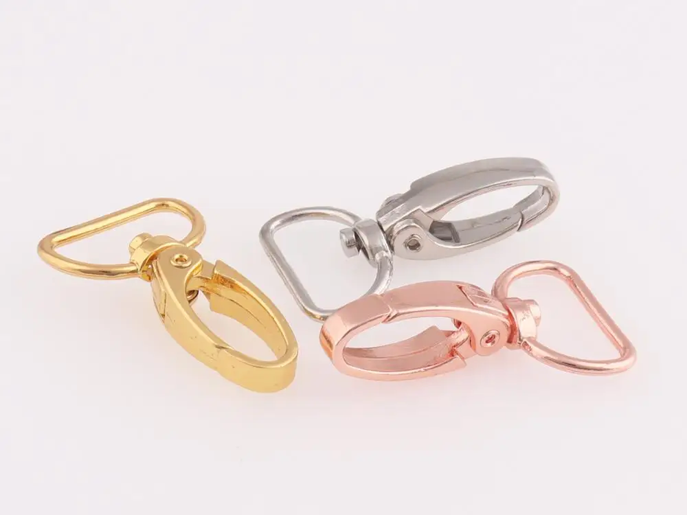 Поворотная застежка цвета розового золота карабин зажимы цепочки для ключей