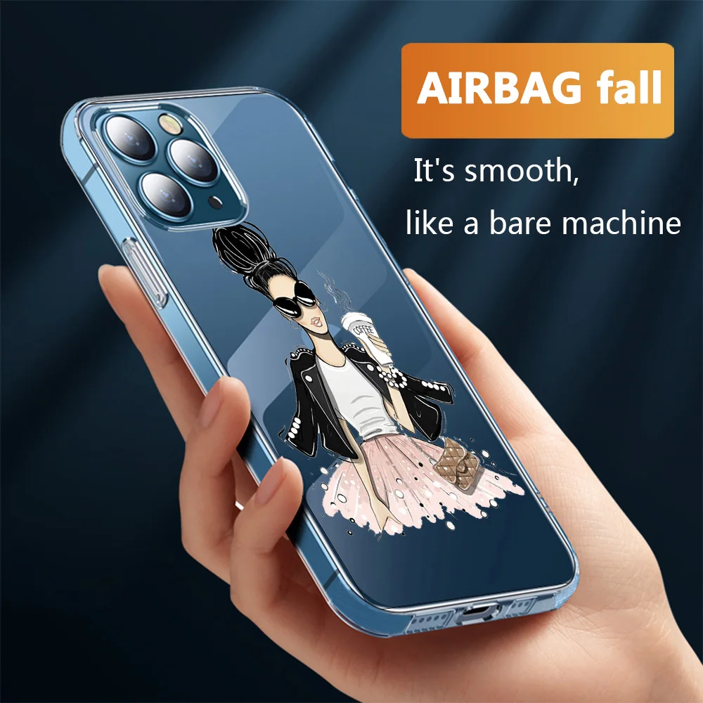 

Flower For iPhone 12 Pro Case Fashion Girl Phone Case For iPhone 12 11 Pro Max XR X XS Max 7 8 6 6S Plus Soft TPU Phone Cover