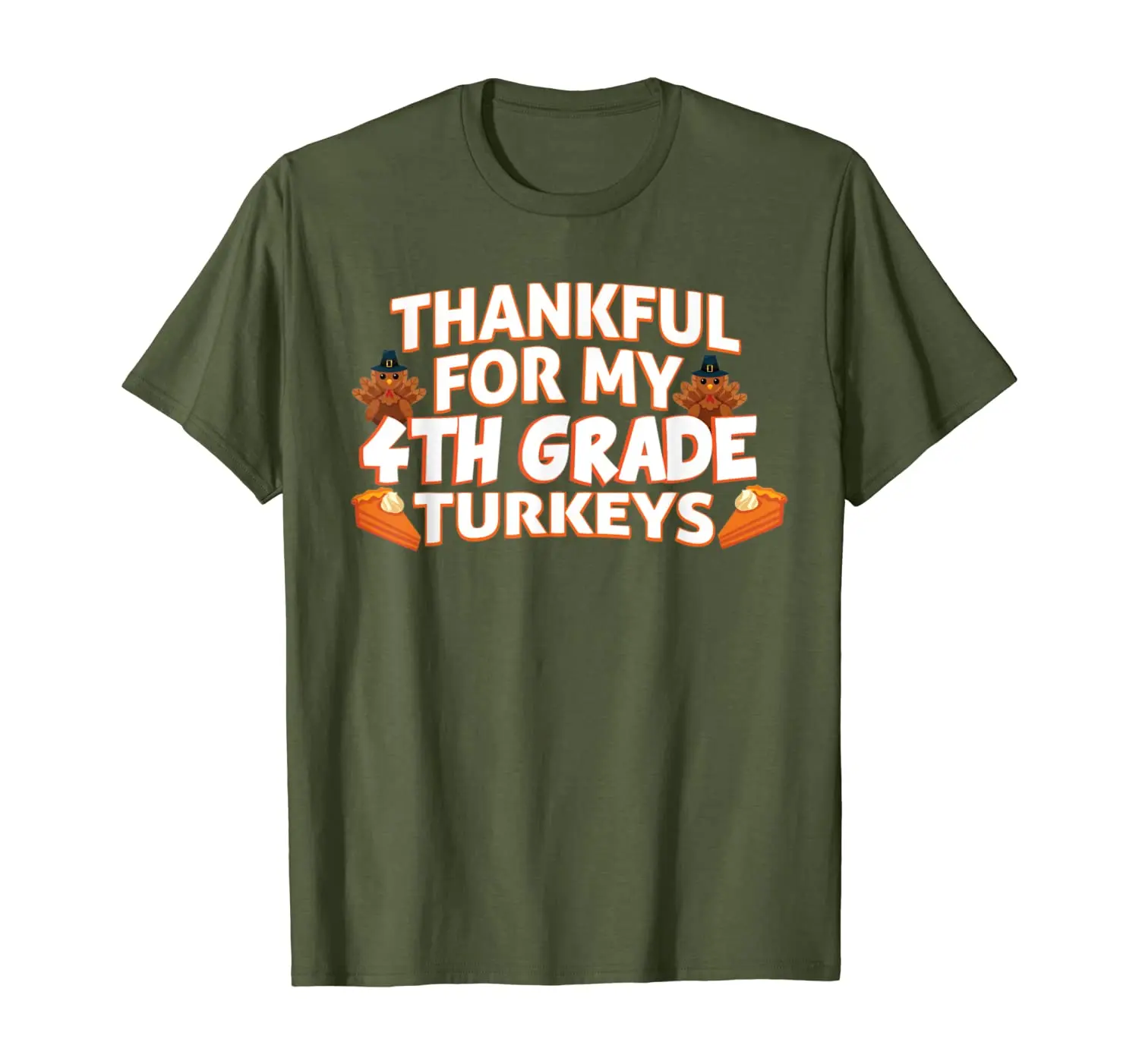 

Thankful Turkey Fourth Grade Teacher Thanksgiving Gift T-Shirt