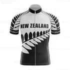Велосипедная майка для мужчин, Новая Зеландия, черно-белая велосипедная одежда, летний топ с короткими рукавами для горных велосипедов