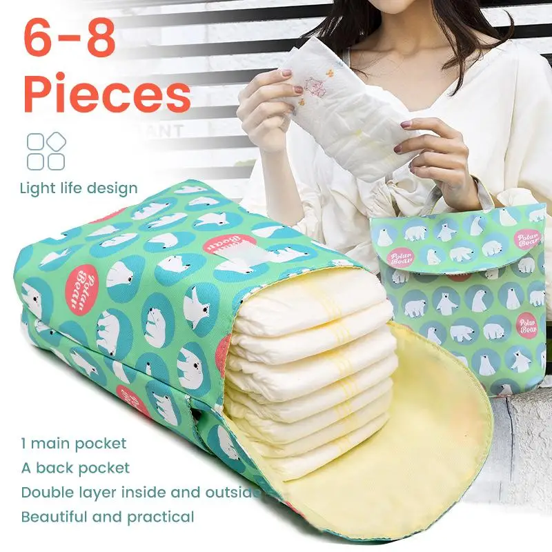 

Baby outing storage bag Diaper diaper sanitary napkin storage bag Portable hanging bag Mommy diaper bag