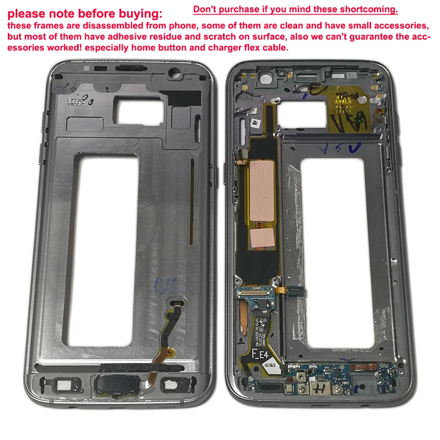 JPFix средняя рамка ЖК пластина передняя корпус внешний для Samsung S7edge S8 S8Plus S9 S9Plus Note8