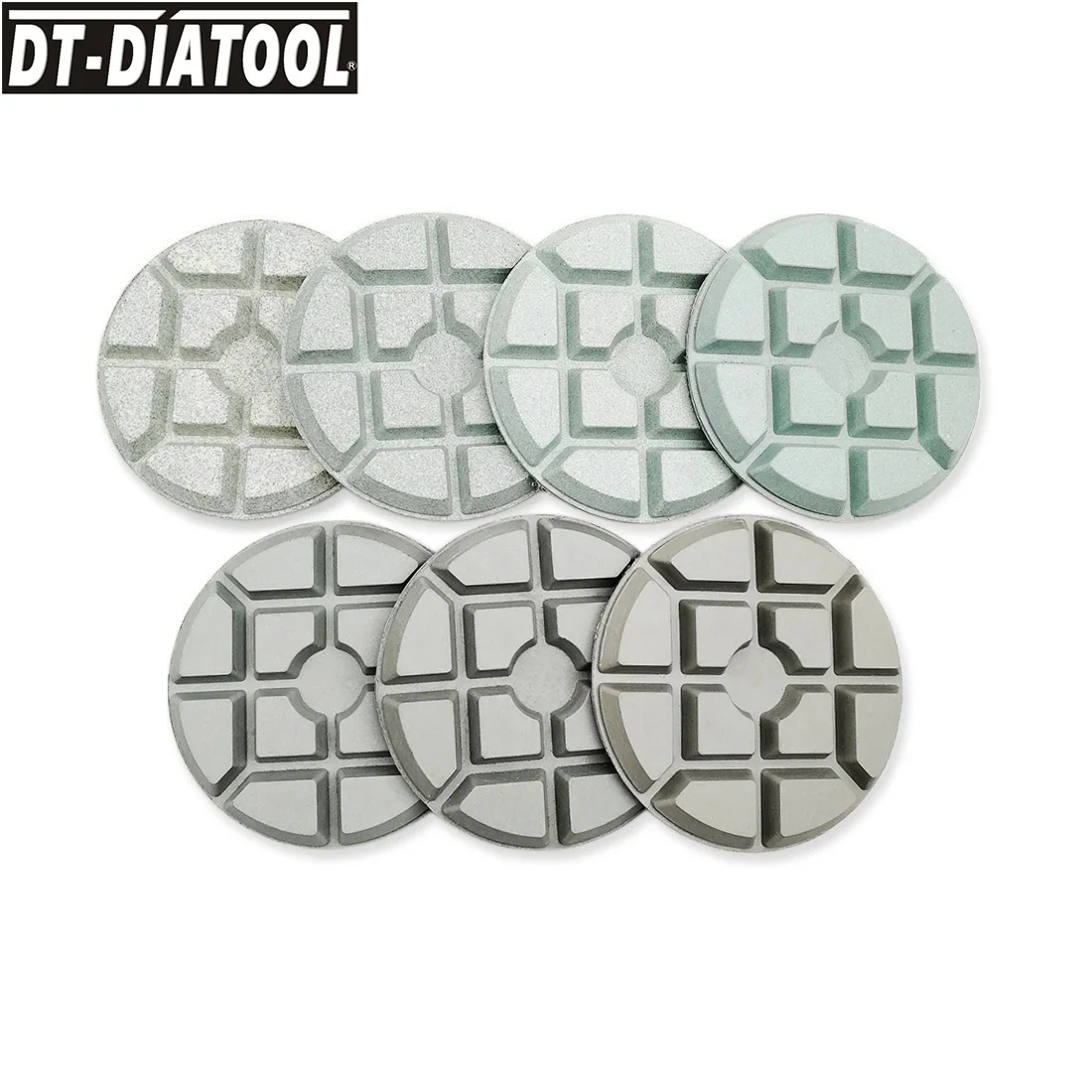 

DT-DIATOOL 9pcs/set Diamond Resin Bond Concrete Polishing Pads Sanding Discs For Concrete Terrazzo Floor Dia 100mm/4"
