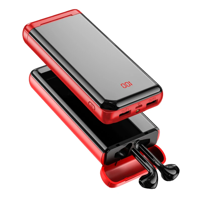 С 10000 мАч, чехол для зарядки, внешний аккумулятор, беспроводные Bluetooth наушники, 3D стерео, двойной микрофон, Беспроводные спортивные наушники для samsung iPhone