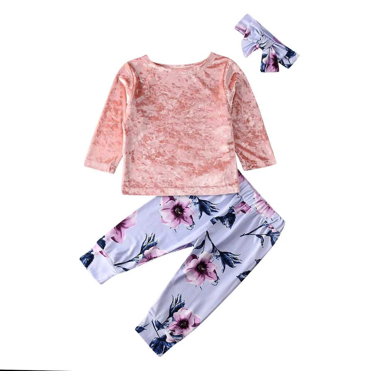 Одежда для маленьких девочек коллекция 2019 года топы с цветочным принтом